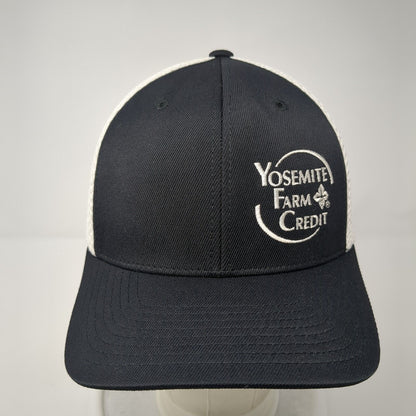 Yosemite Farm Credit Fitted Mesh Back Hat Black S-M Flexfit Yupoong