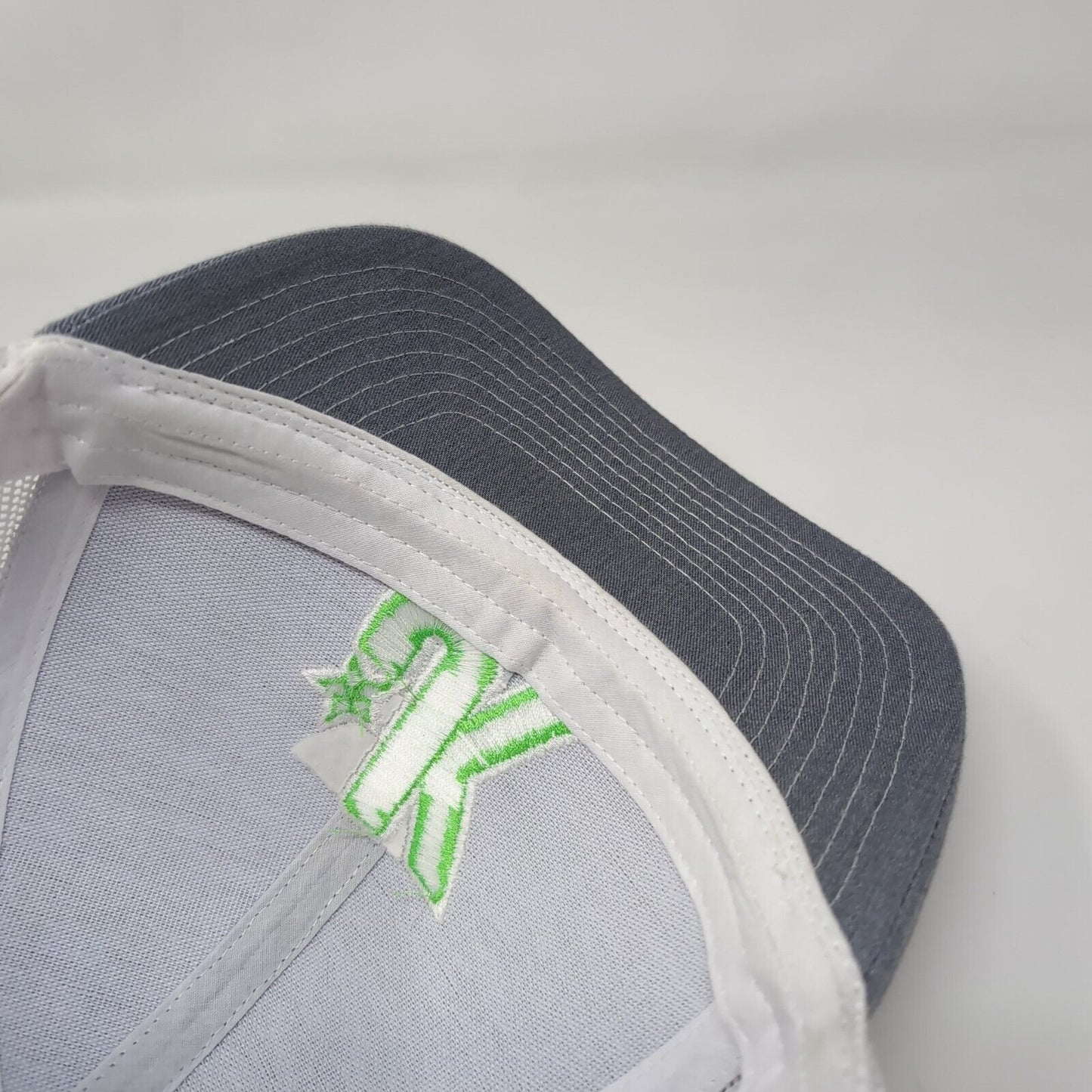 JK Snapback Trucker Hat Gray OS Adjustable Embroidered Mesh Pacific Headwear