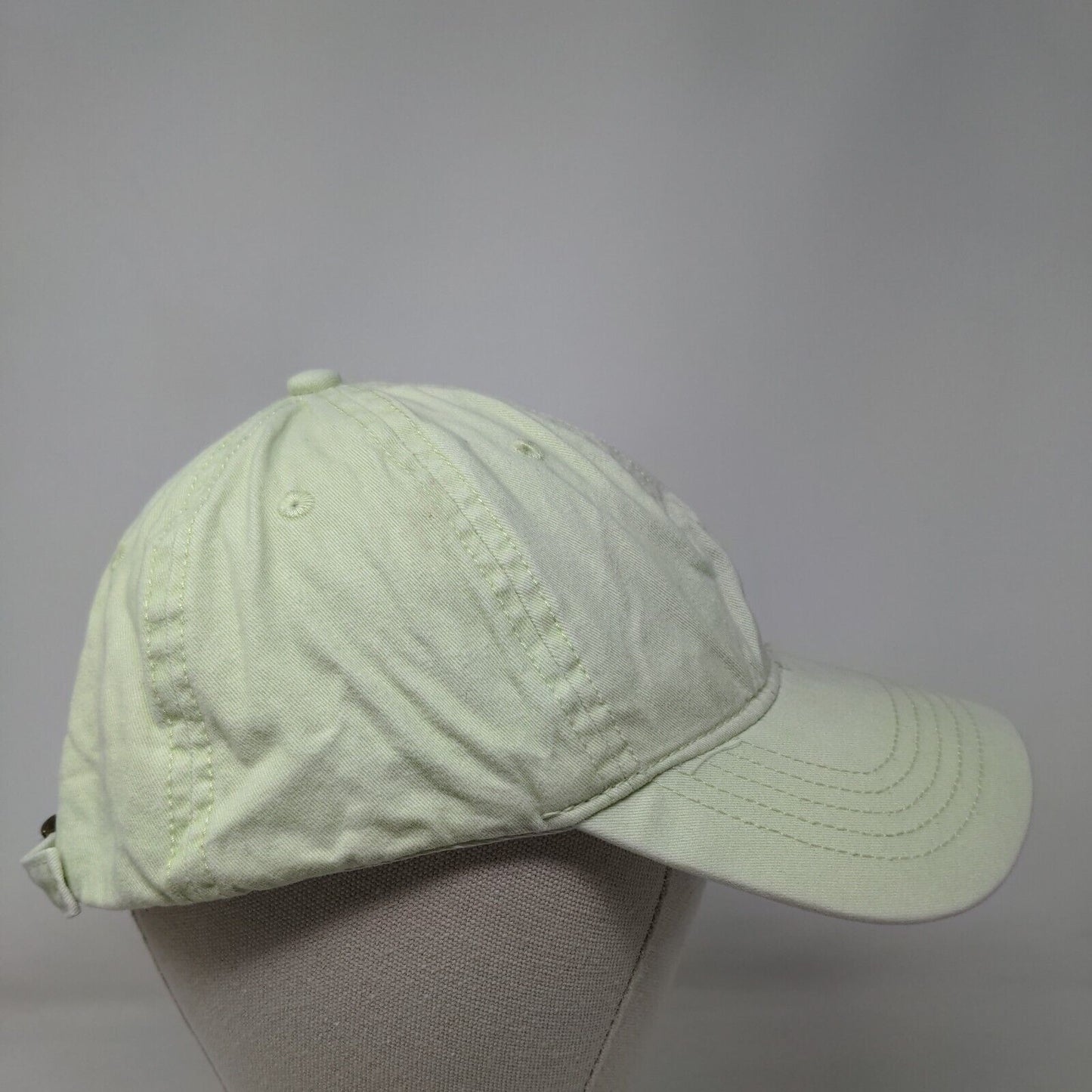 Unbranded Slideback Hat Green OSFM Adjustable 6 Panel Vent Holes Blank