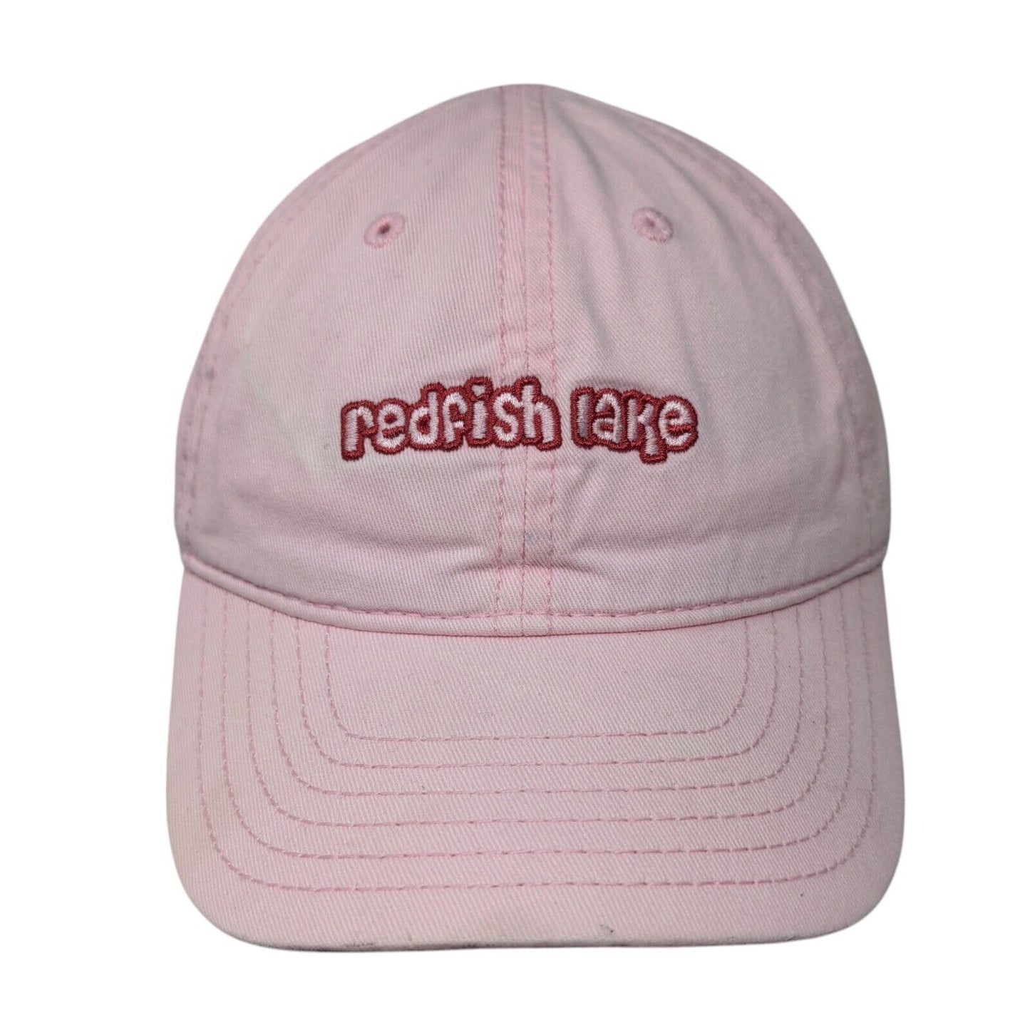 Redfish Lake Strapback Hat Pink OSFA Adjustable Embroidered Attitude