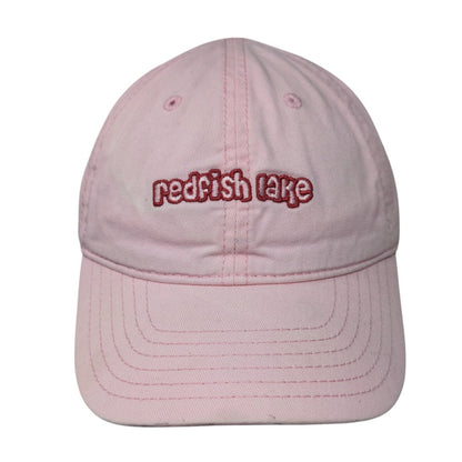 Redfish Lake Strapback Hat Pink OSFA Adjustable Embroidered Attitude