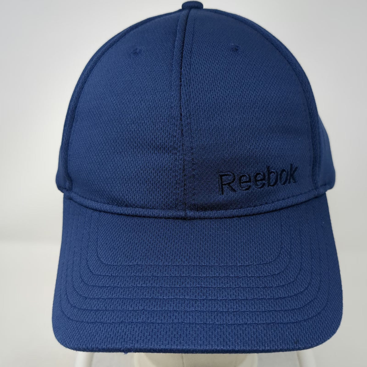 Reebok Baseball Cap Blue One Size Polyester Stretch Fit Logo Performance Hat