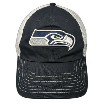 Fanatics Seattle Seahawks NFL Trucker Hat Black One Size Mesh Back Snapback Logo