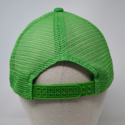 bdvibez Grass Green White One Size Trucker Hat Snapback Mesh 5 Panel Rope Foam