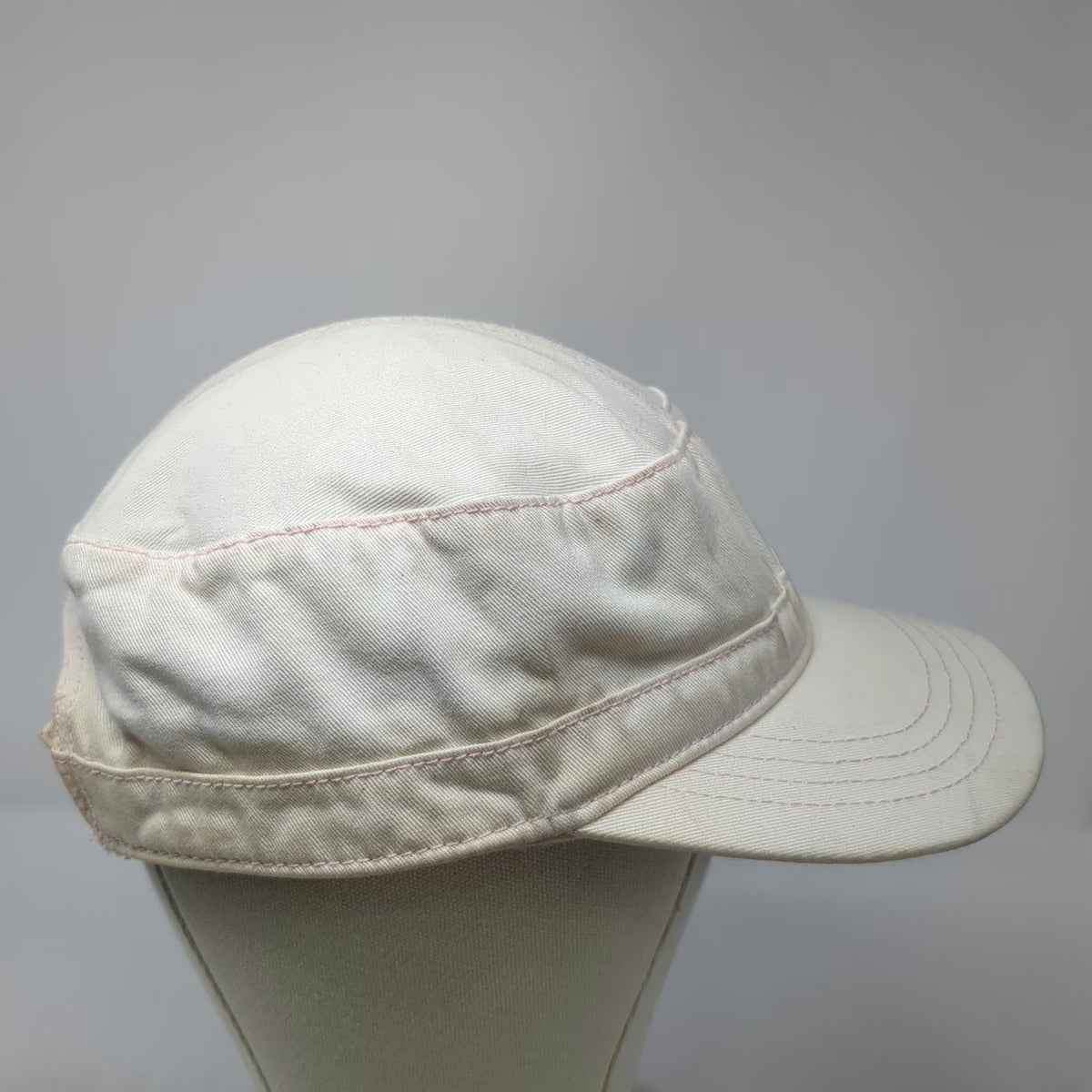 Fahrenheit Army Cap White One Size Pink Stitching Tracy's King Crab Shack Hat
