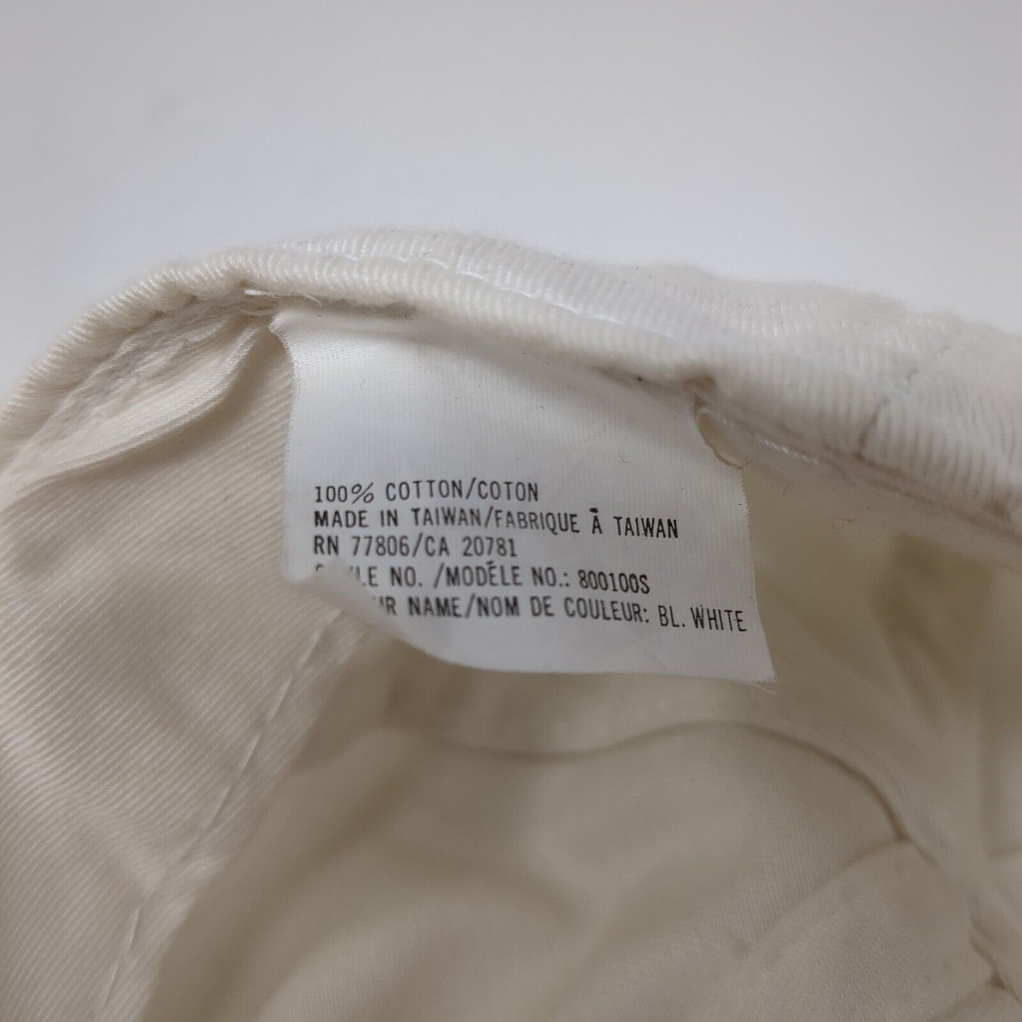 Tommy Hilfiger Slideback Hat White OS Adjustable Embroidered 6 Panel Cotton