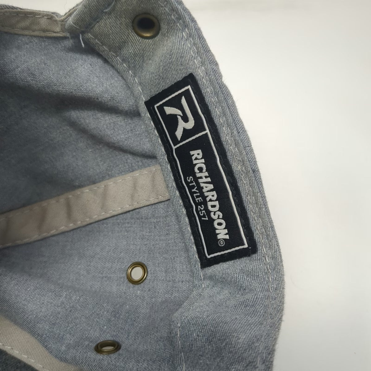Richardson Baseball Cap Gray One Size Idaho Mountain Patch 7 Panel Strapback Hat