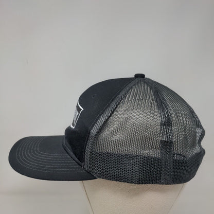 Hart Snapback Mesh Back Trucker Hat Black One Size Embroidered Port Authority