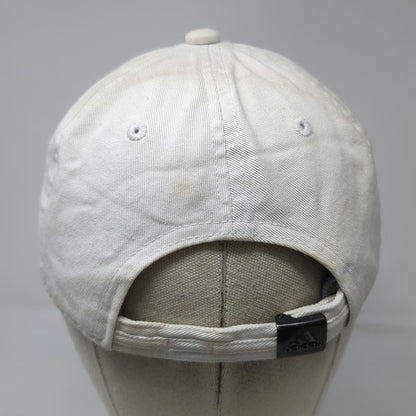 Adidas Baseball Cap White One Size Slideback Embroidered Logo Cotton Adjustable