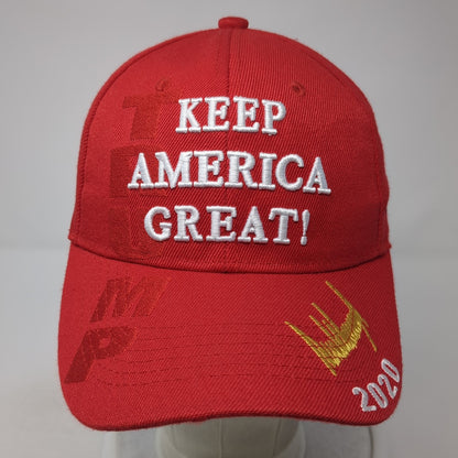 Keep America Great 2020 Baseball Cap Red OS Adjustable Embroidered Patriotic DC