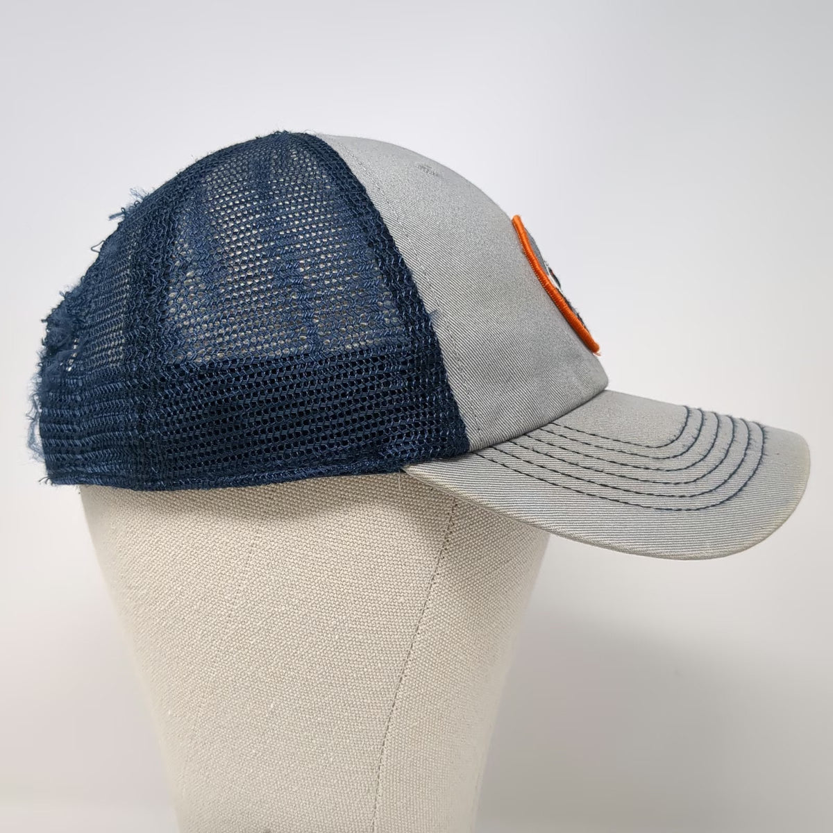 47 Brand Gray Blue One Size Trucker Hat The Black Dog Snapback Mesh Patch Logo
