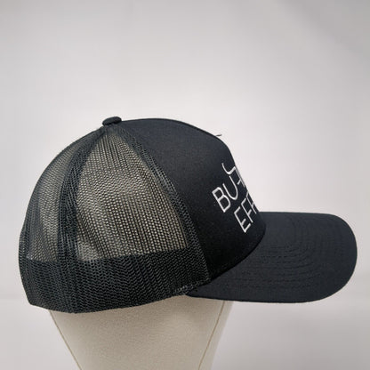 Buffalo Effect Snapback Mesh Back Trucker Hat Black One Size Solid