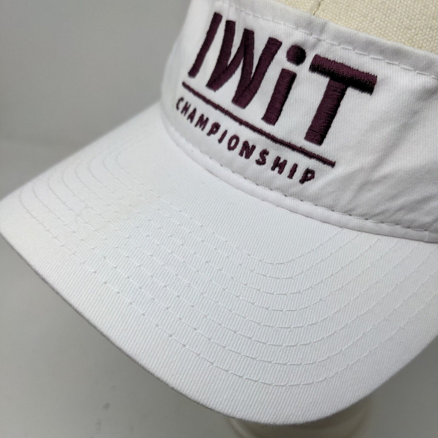 Unbranded Women's Strapback Sun Visor Cap White IWiT Championship Golf Logo