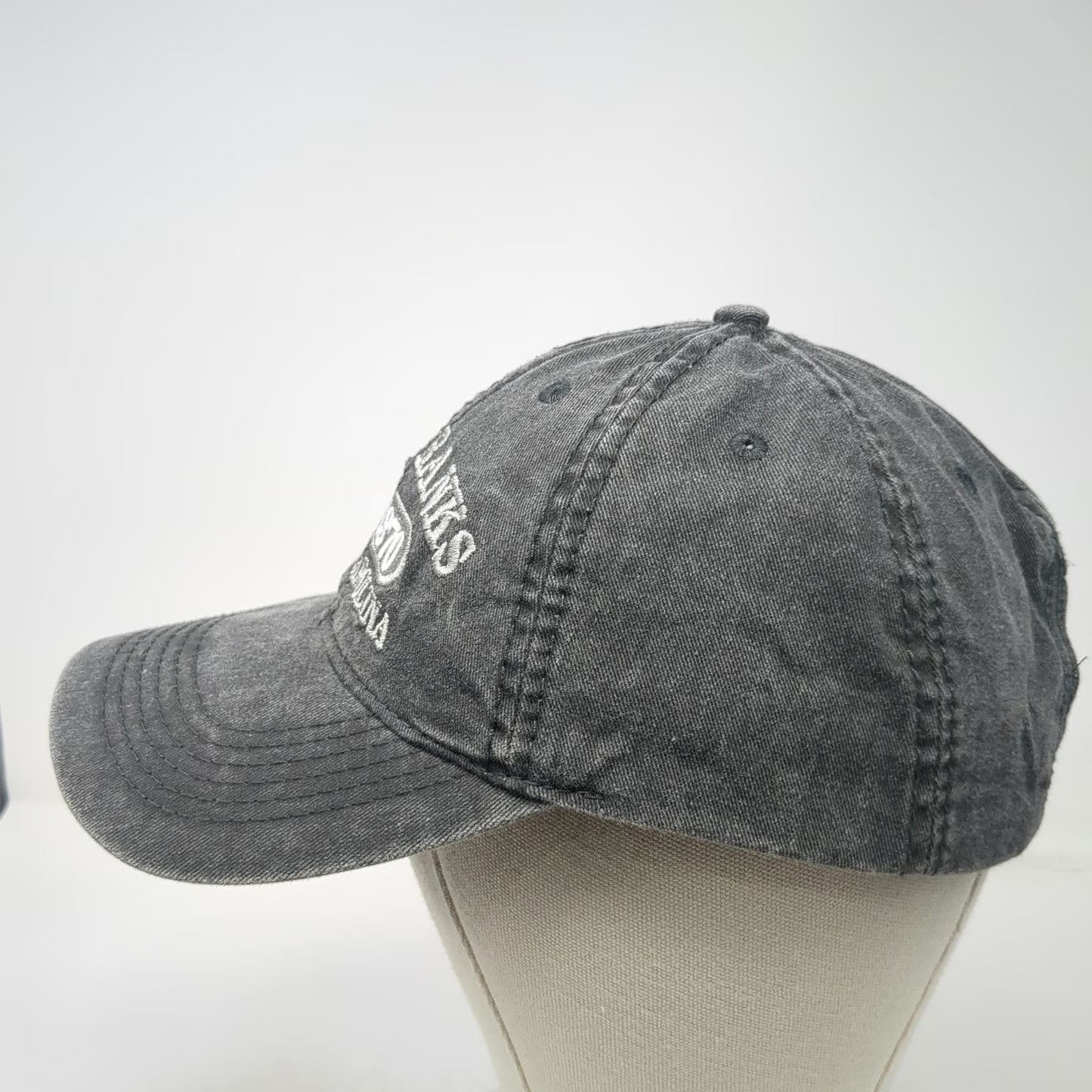 Outer Banks Authentic Baseball Cap Gray OSFM 100% Cotton Slideback NC Hat Logo