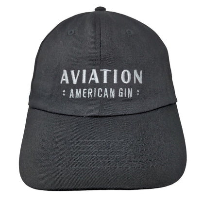 Unbranded Men's Slideback Hat Black Embroidered Aviation American Gin Logo