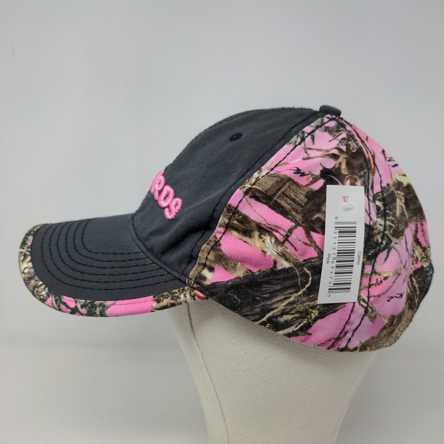 Menards Women's Strapback Hat Pink Camo Adjustable Embroidered Logo Cotton W/Tag