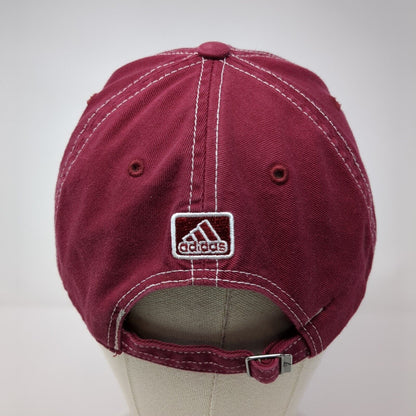 12 Adidas Slideback Hat Red One Size Adjustable Embroidered Distressed 6 Panel