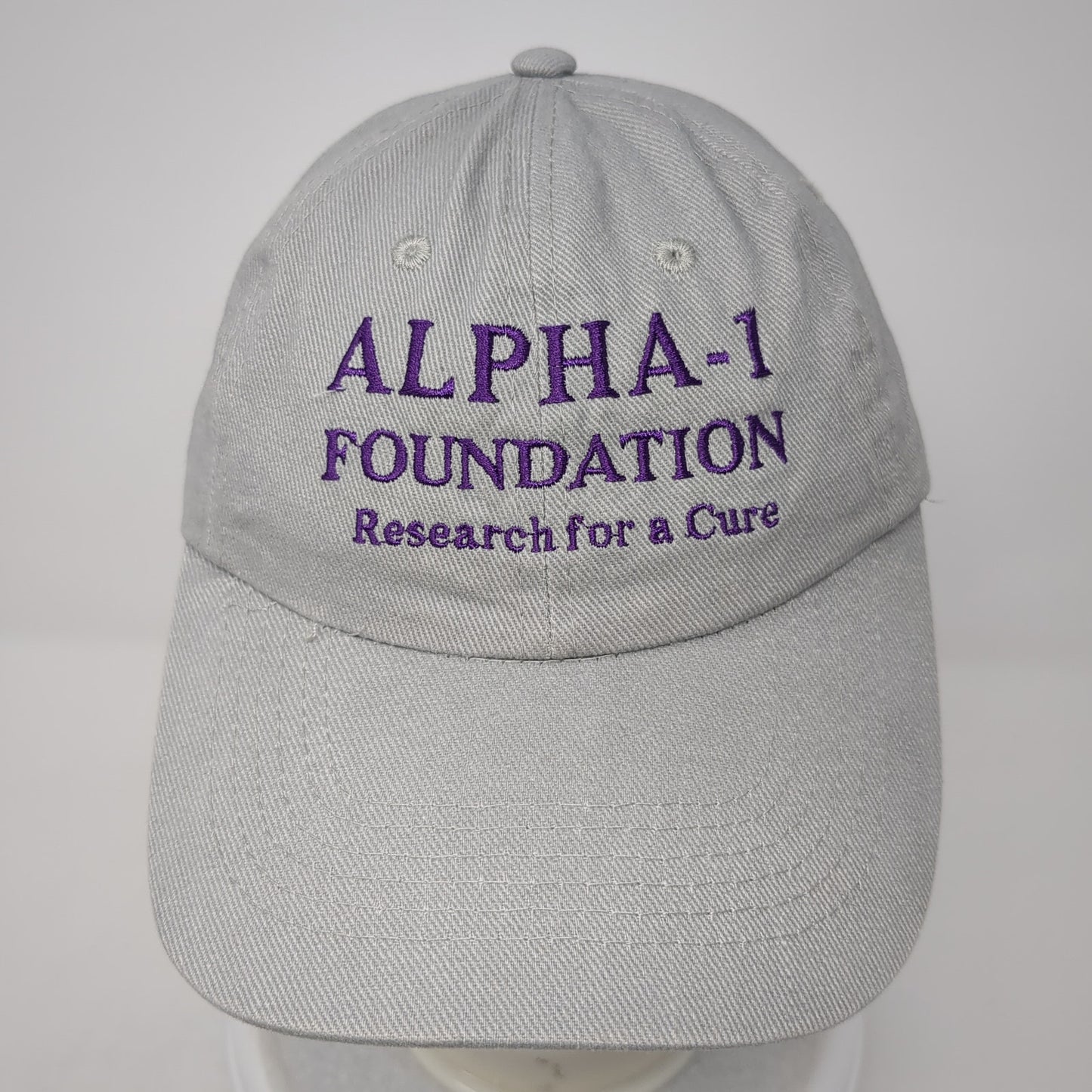 Alpha-1 Foundation Research For A Cure Baseball Cap Gray OS Adjustable Bullet