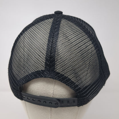 Snerks Snapback Trucker Hat Black One Size Adjustable Embroidered Mesh Back