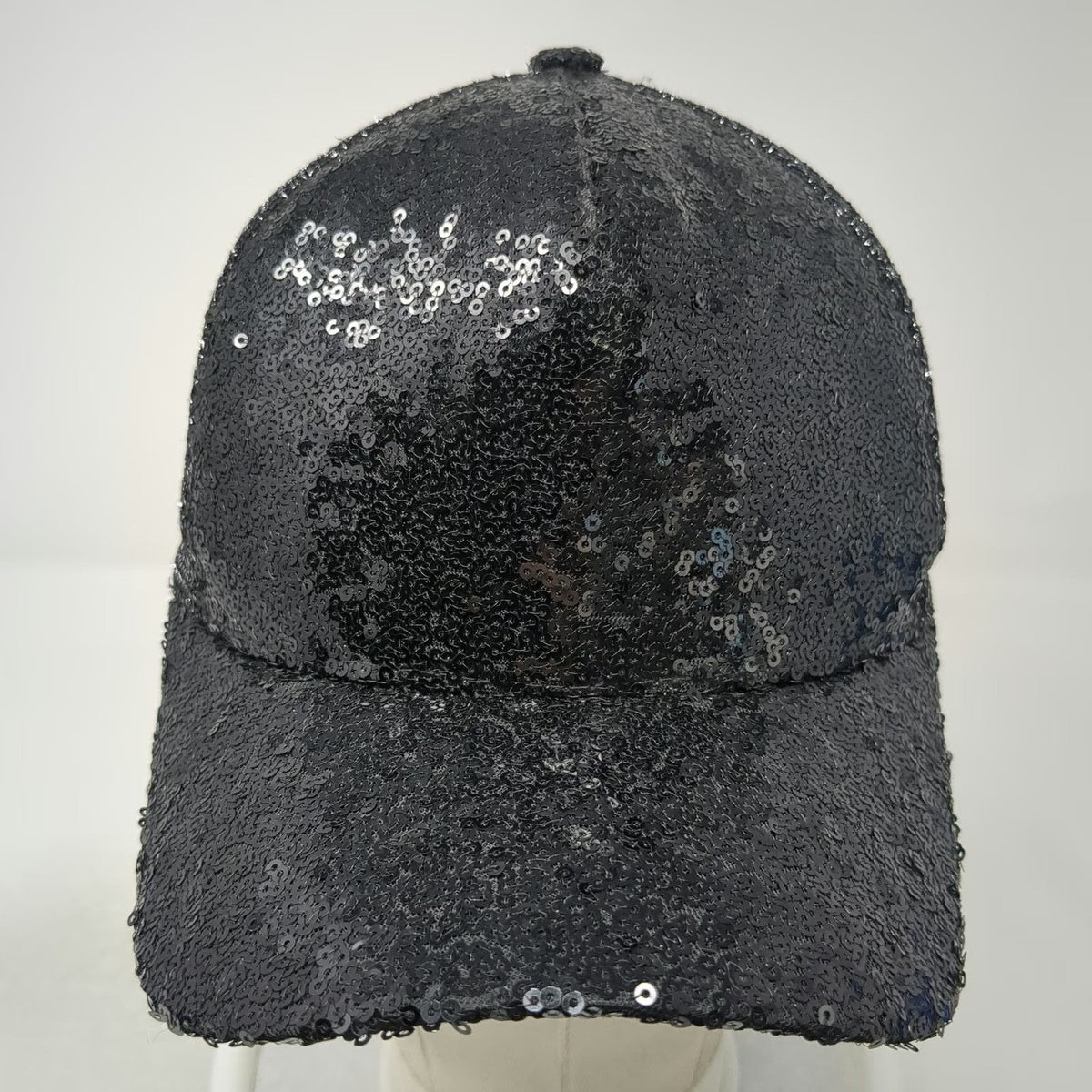 Trucker Hat Black One Size Sequin Mesh Back Snapback Fashion Bling Sparkle