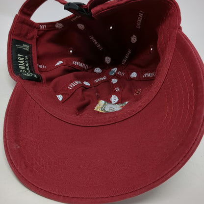 Legendary Baseball Cap Red One Size Timber Stone Golf Course Hat Slideback