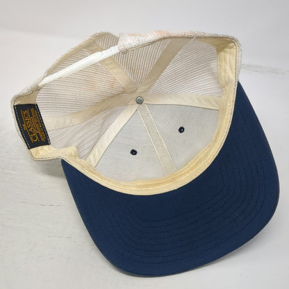 Yupoong Trucker Hat Blue White One Size Mesh Snapback 7 Seas Brewing Company