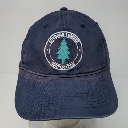 Concord Lumber Corporation Strapback Hat Blue OSFA Embroidered Apollo