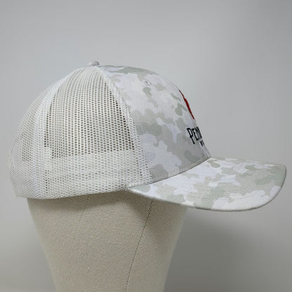Pendleton Whisky Trucker Hat One Size White Camo Mesh Bucking Bronco Logo Hat
