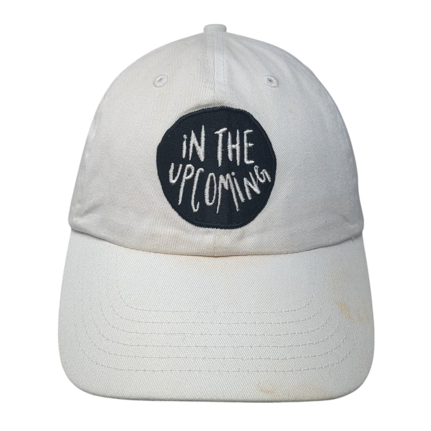 In The Upcoming Slideback Baseball Cap White One Size Adjustable Embroidered