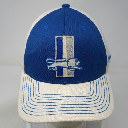 Detroit Lions NFL Reebok Cap Blue Beige XL Flexfit On-Field Gear Logo Hat Lion