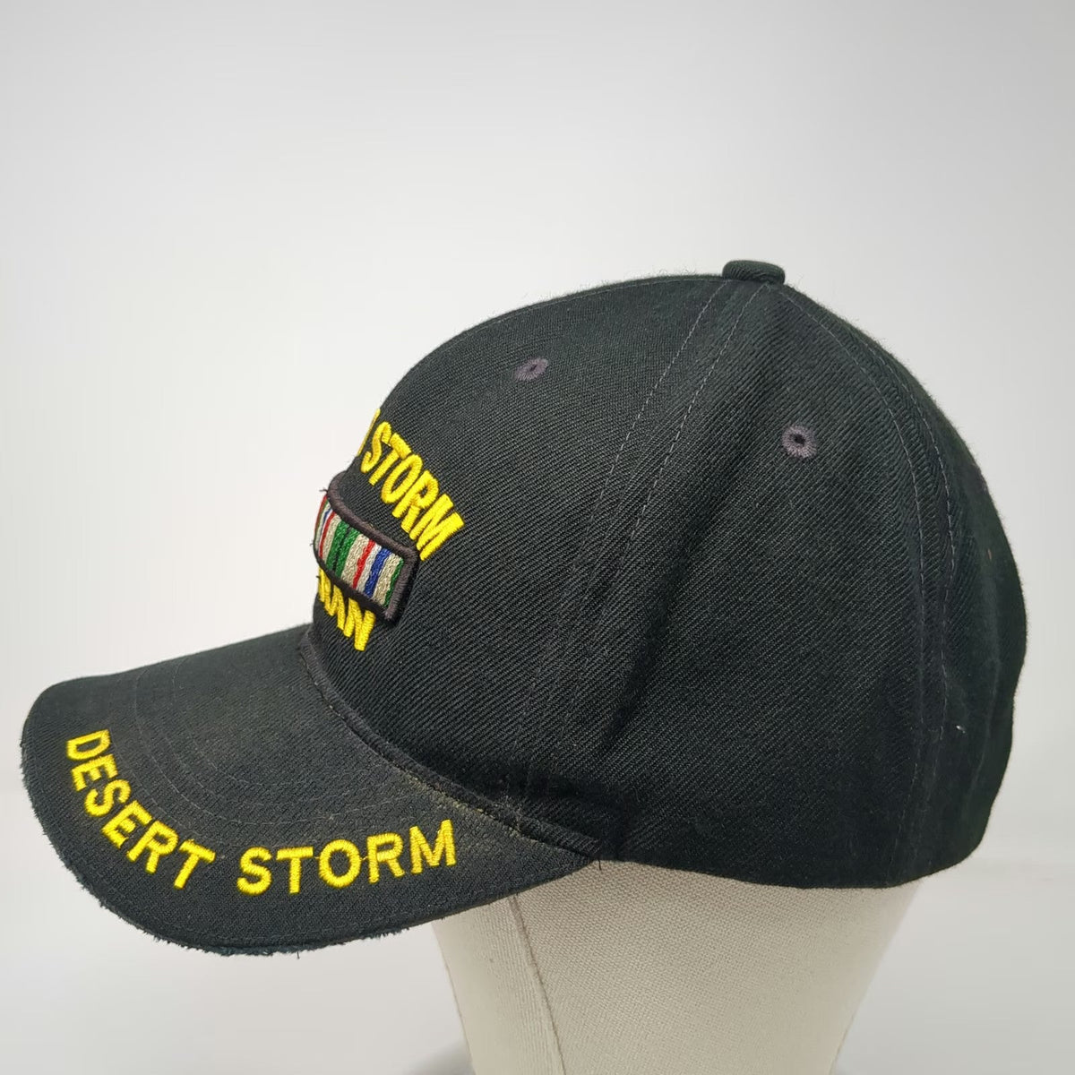 Rapid Dominance Baseball Cap Black One Size Desert Storm Veteran Ribbon Hat
