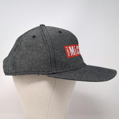 Otto Snapback Hat Gray One Size Tequila Mi Campo Embroidered Patch Cotton Cap