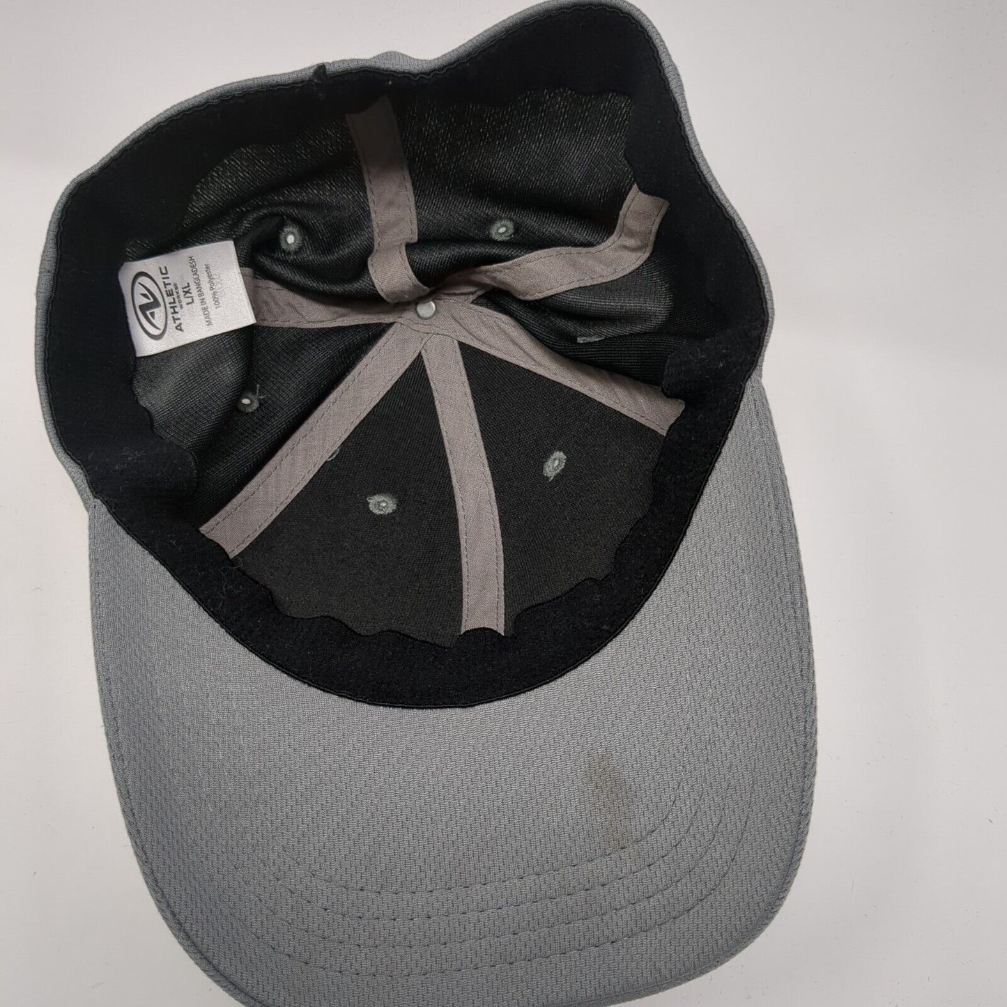 R2R Moto Designs Fitted Hat Gray L/XL Solid Athletic Works 6 Panel
