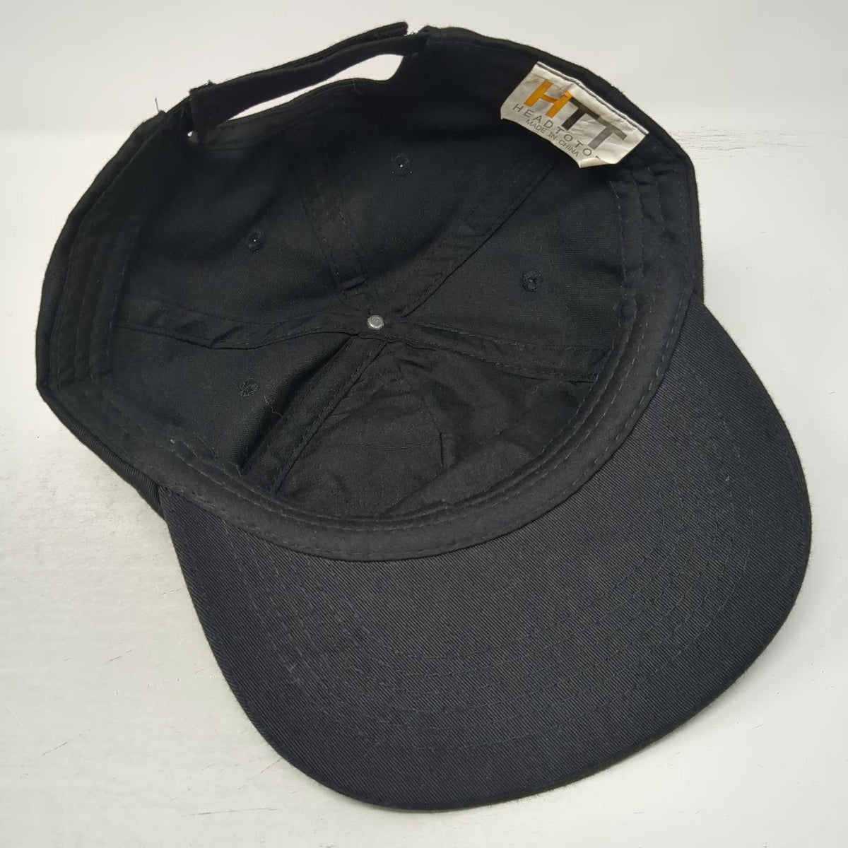 HTT 5 Panel Black One Size Hat Gourmet Dining Services Waiter Logo Strapback