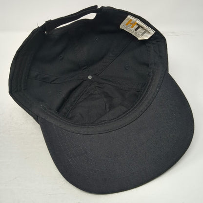 HTT 5 Panel Black One Size Hat Gourmet Dining Services Waiter Logo Strapback