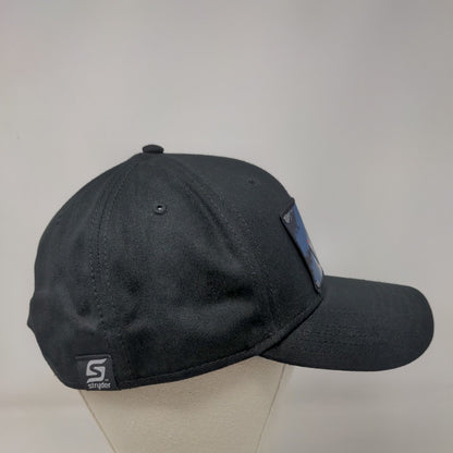 Brundage Mountain Stryder Snapback Hat Black OSFM Vent Holes Otto