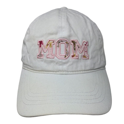 Mom Slideback Hat White OSFM Embroidered 6 Panel David And Young