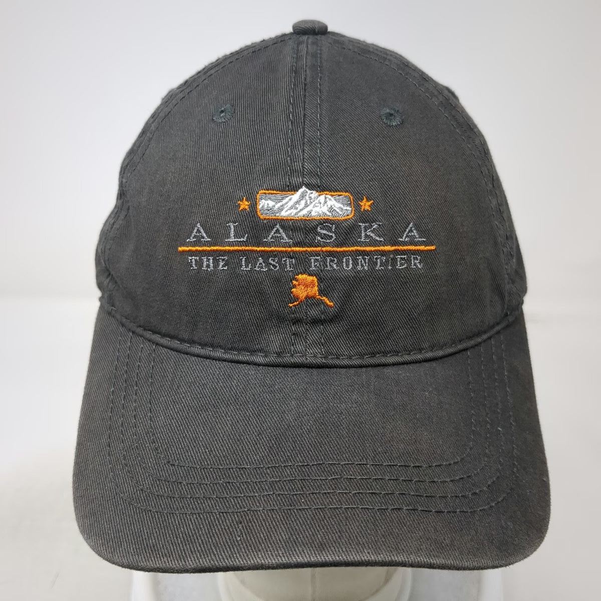 Prairie Mountain Baseball Cap Gray One Size Alaska The Last Frontier Hat Cotton