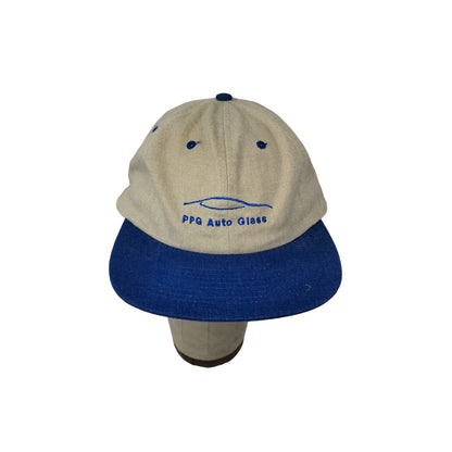Nissin PPG Auto Glass Cap Slideback Hat Tan & Blue Adjustable