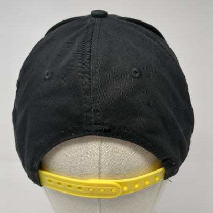 Batman Snapback Hat Black One Size Adjustable Solid 6 Panel DC Comics