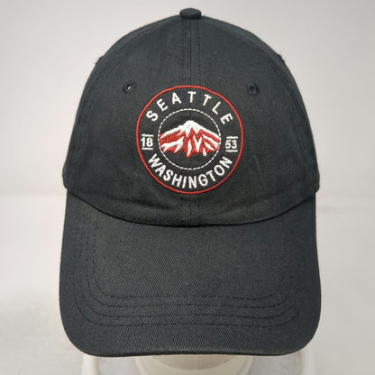 Prairie Mountain Seattle Washington Rainier Patch Baseball Cap Black OSFM Hat