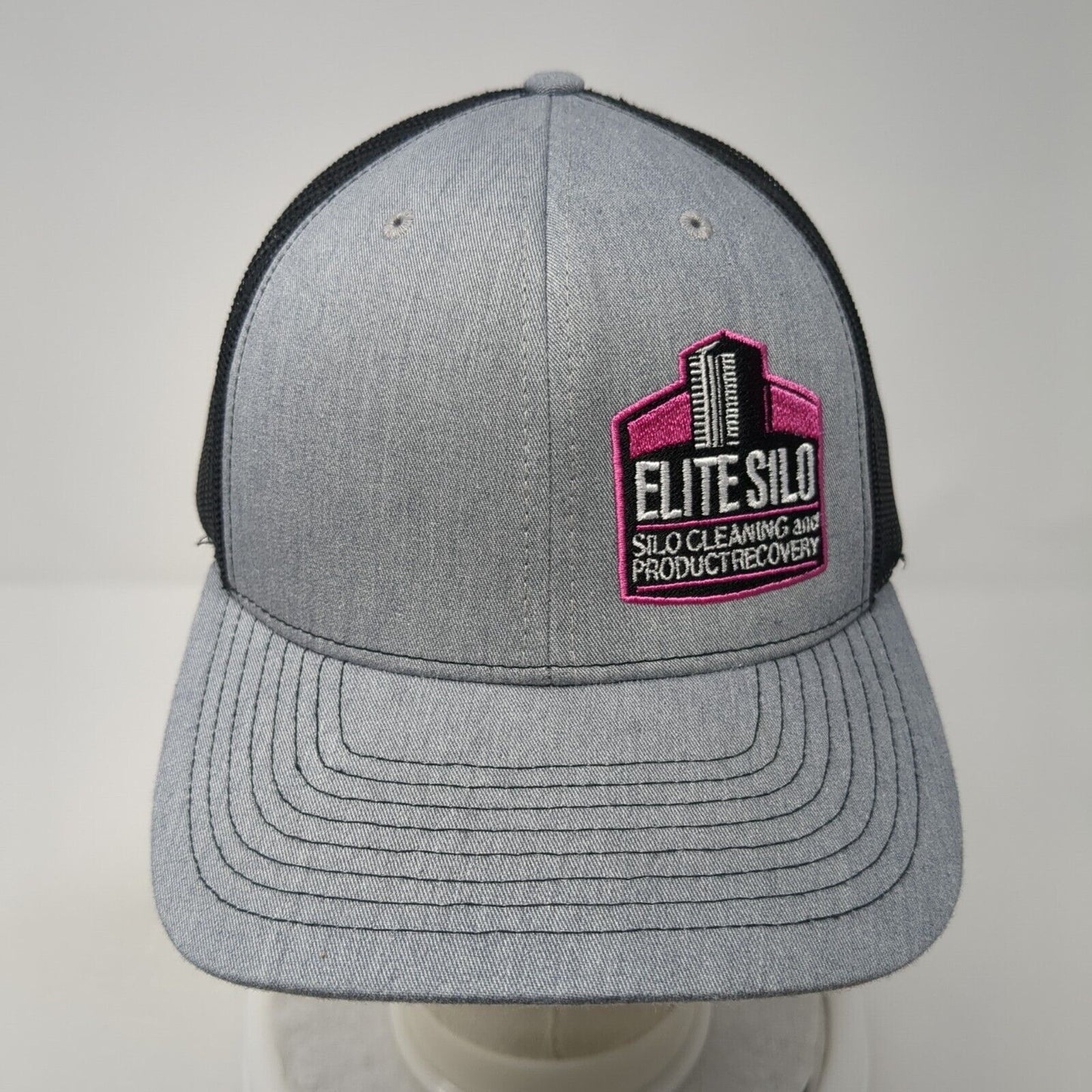 Elite Silo Snapback Trucker Hat Gray One Size Mesh Back Adjustable