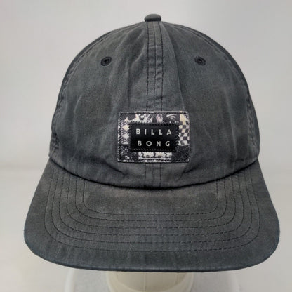 Billabong Patch Snapback Hat Black One Size Adjustable Solid 6 Panel