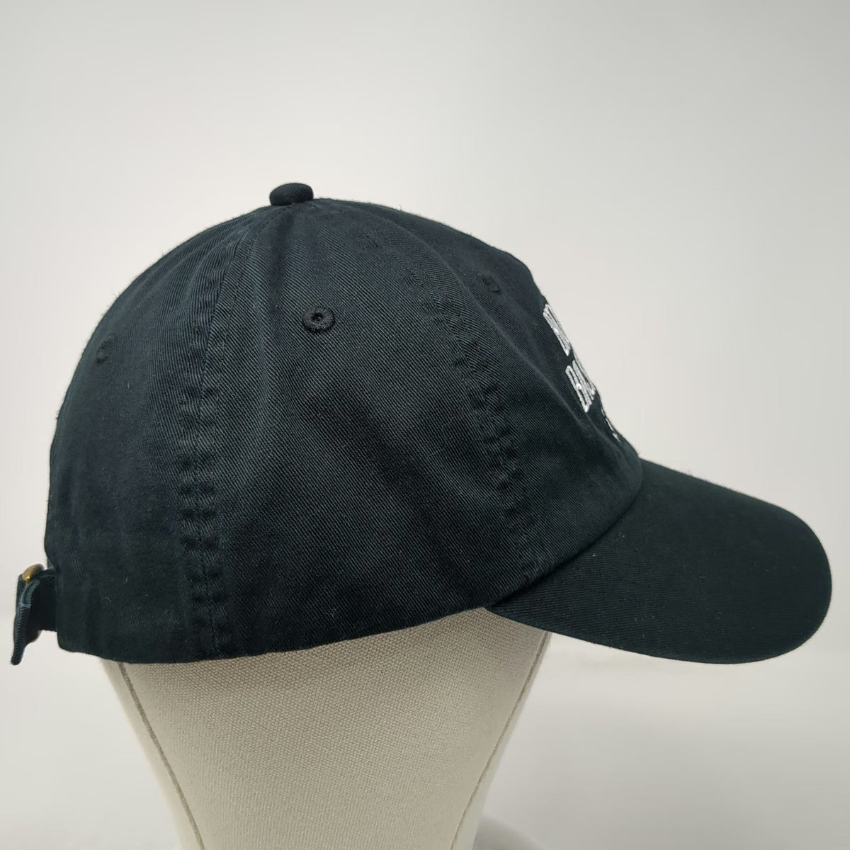 Brooklyn Basketball Baseball Cap Black One Size Cotton Slideback Hat Buckle Brim