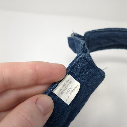 Unbranded Strapback Sun Visor Hat Blue One Size Adjustable Lightweight Denim