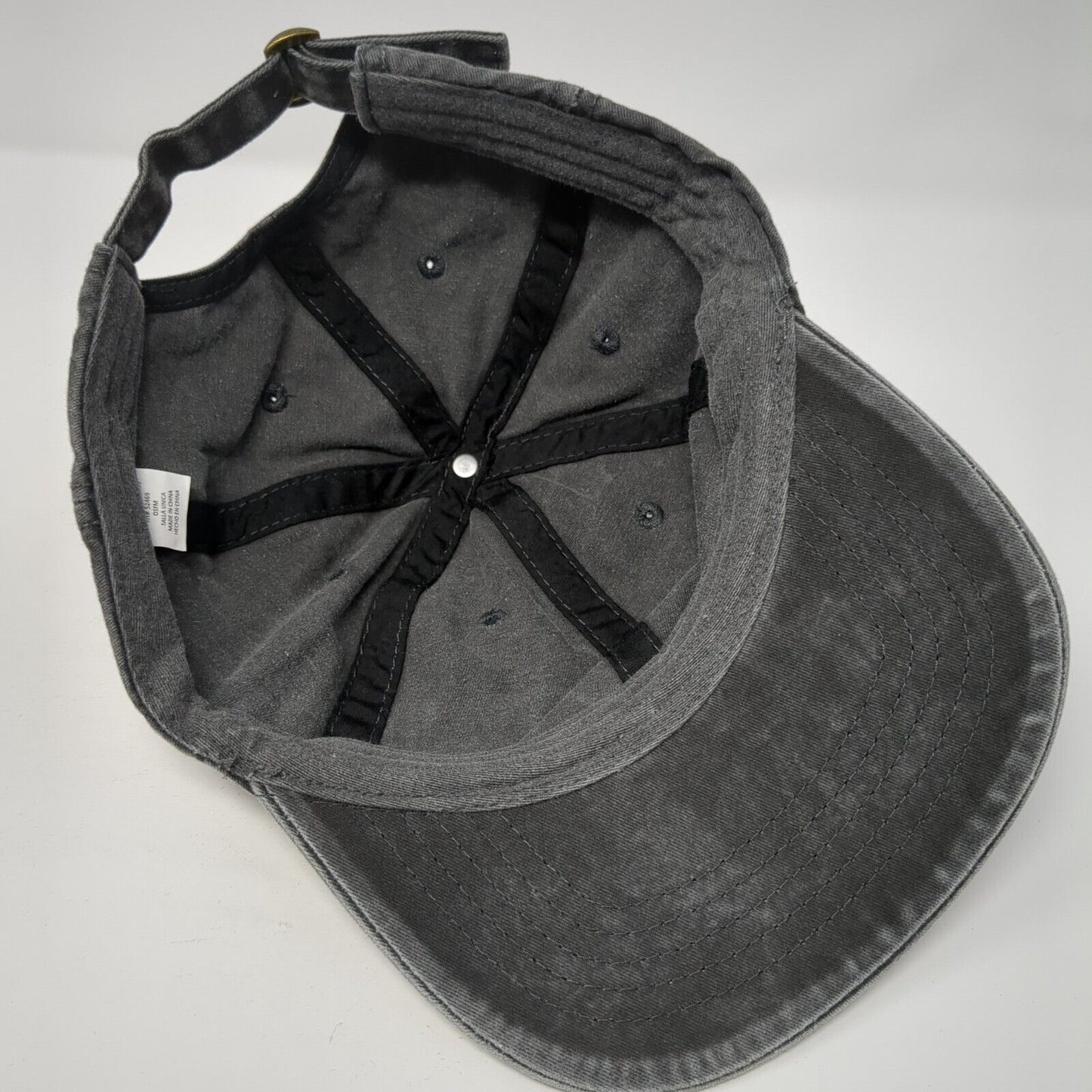 Unbranded Slideback Hat Black Soot Adjustable Blank 6 Panel Outdoor