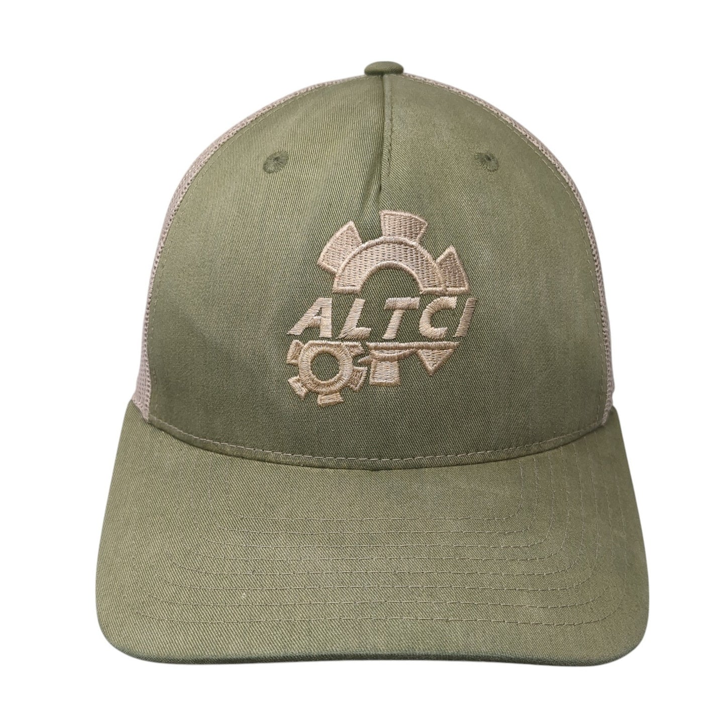 ALTCI Logo Snapback Trucker Hat Green One Size Mesh Back Richardson