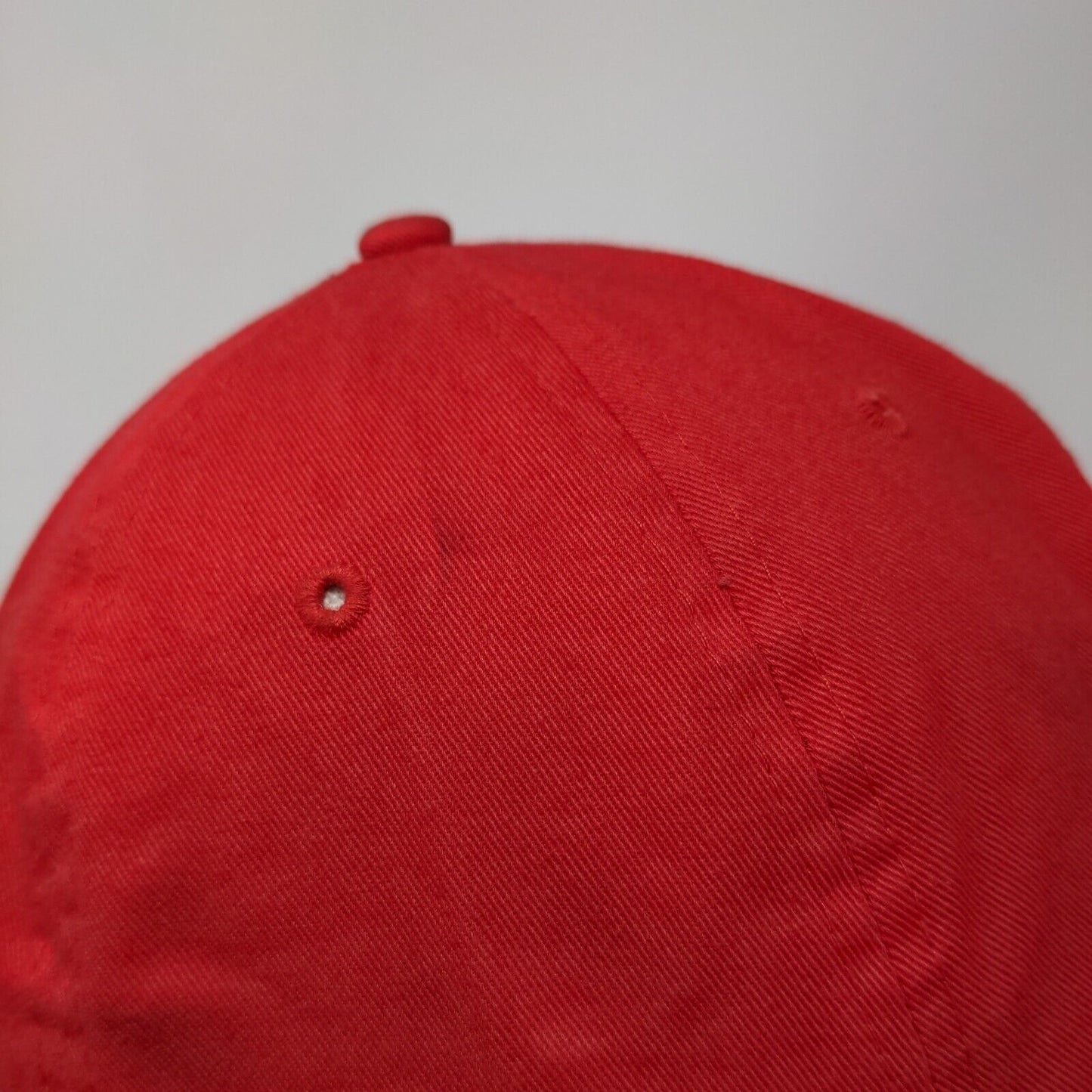 Polo Ralph Lauren Leather Strapback Hat Red One Size Embroidered Pony Cotton