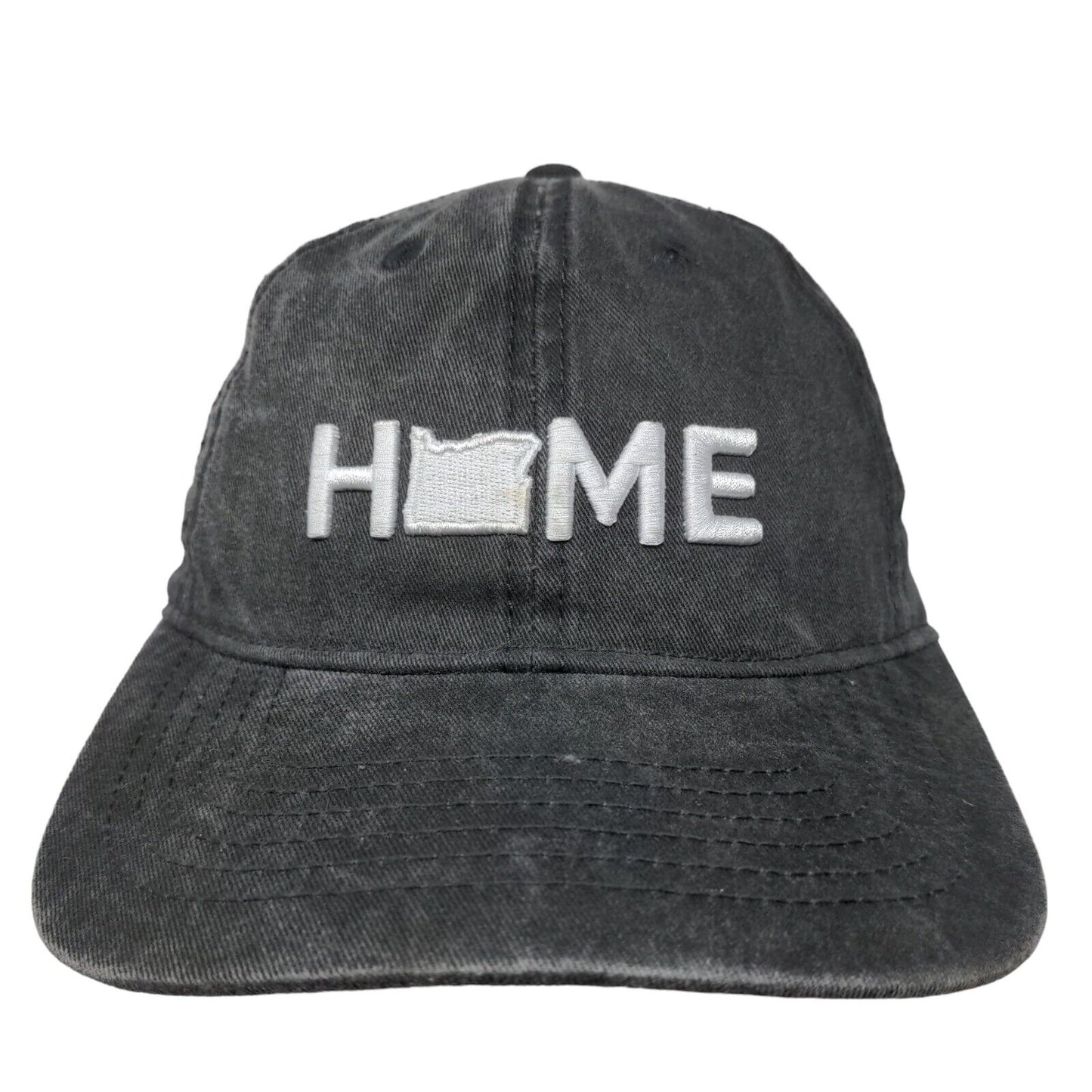 Home Free Oregon Slideback Hat Gray OSFM Embroidered Adjustable Vented Holes