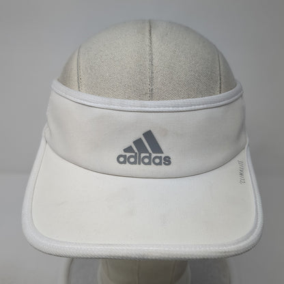 Adidas Climalite Sun Visor Hat White One Size Adjustable Strap Lightweight